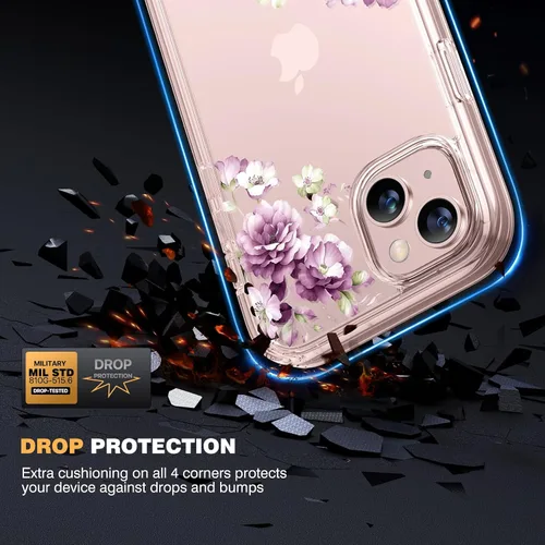 Miniatura 520 de Diaclara Funda diseñada para iPhone 16, mejorada [protección completa de la cámara], carcasa resistente de cuerpo completo con protector de pantalla
