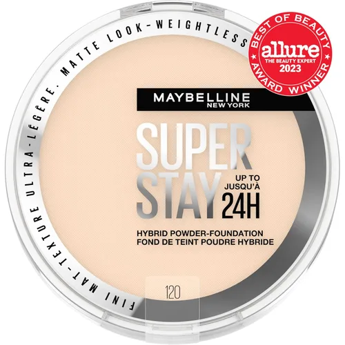 Miniatura 2 de Maybelline - Base híbrida en polvo Super Stay hasta 24 horas, maquillaje de cobertura media a completa, acabado mate, 120, 1 unidad SUPERSTAY POLVO