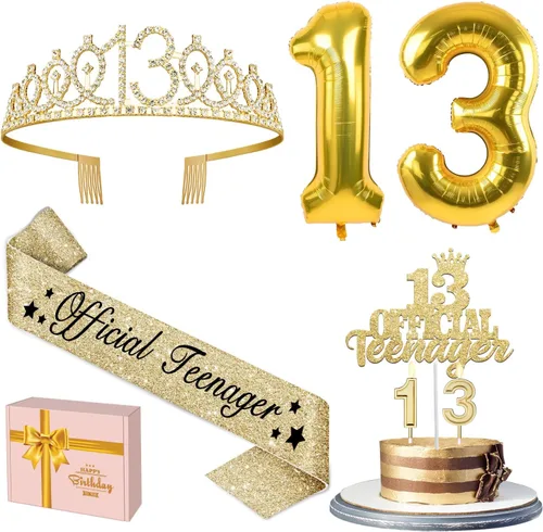 Miniatura 9 de Decoraciones doradas de 70 cumpleaños para mujer con banda y tiara de cumpleaños 70, adorno para pastel y velas, globos de números, regalos de 70