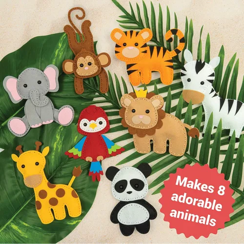 Miniatura 7 de Craftorama Kit de costura para niños, divertido y educativo juego de manualidades de animales para niños y niñas de 7 a 12 años, kit de manualidades