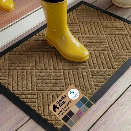Miniatura 55 de Gorilla Grip WeatherMax - Tapete de pasillo para todas las estaciones, impermeable, 72x24 pulgadas, de goma natural, resistente a manchas, perfil
