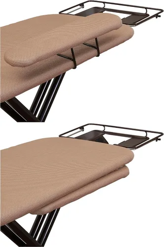 Miniatura 7 de Household Essentials Tabla de planchar Mega, 4 patas, parte superior de acero, estación de planchado resistente al calor con almohadilla de fibra