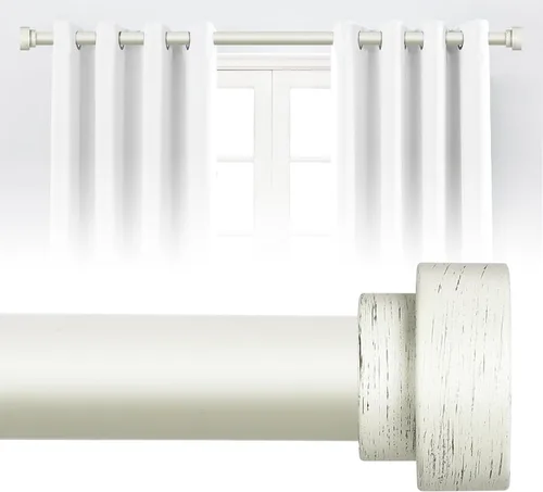 Miniatura 11 de Barras de cortina de bronce para ventanas de 30 a 42 pulgadas (2.5-3.5 pies), barras de cortina resistentes de 1 pulgada de diámetro, barra
