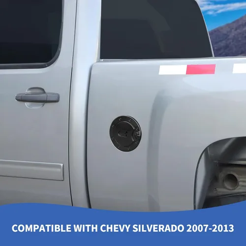 Miniatura 3 de RAZPOY Negro Tapa de Repuesto para Tanque de Gasolina Compatible con Chevy Silverado y GMC-SIERRA 2007-2013