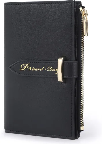 Soporte para pasaporte Airtag, cartera de pasaporte con etiqueta de aire para mujer, Negro (sin soporte para Airtag), Classic