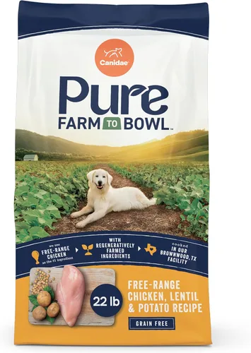 Miniatura 12 de Canidae Pure Farm to Bowl - Alimento seco para perros con cordero criado en pastos y batata, sin granos, 4 libras