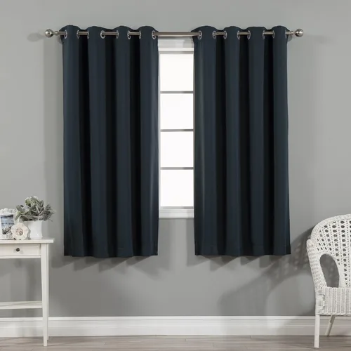 Miniatura 48 de Best Home Fashion Cortinas opacas con aislamiento térmico, ojales de acero inoxidable y níquel, color rosa bebé, 52 pulgadas de ancho x 63 pulgadas