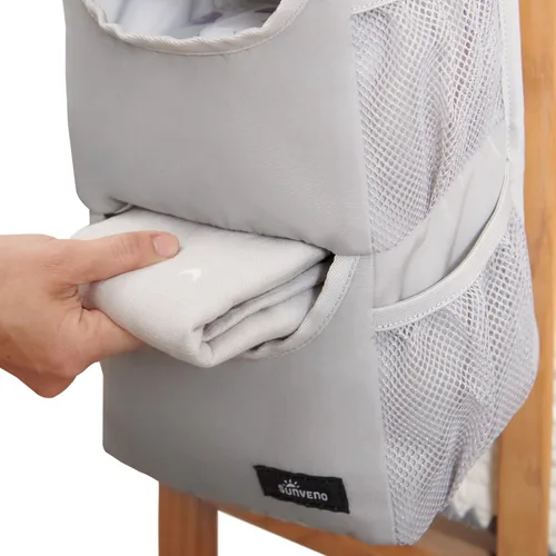 Miniatura 3 de SUNEVNO - Organizador colgante de pañales para bebé, apilador de pañales, organizador de bolsa de almacenamiento clasificada para cambiador, cuna