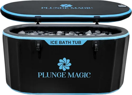 Miniatura 8 de Tina inflable definitiva con tapa, baño de hielo portátil para atletas y recuperación, bañera de terapia fría para exteriores e interiores