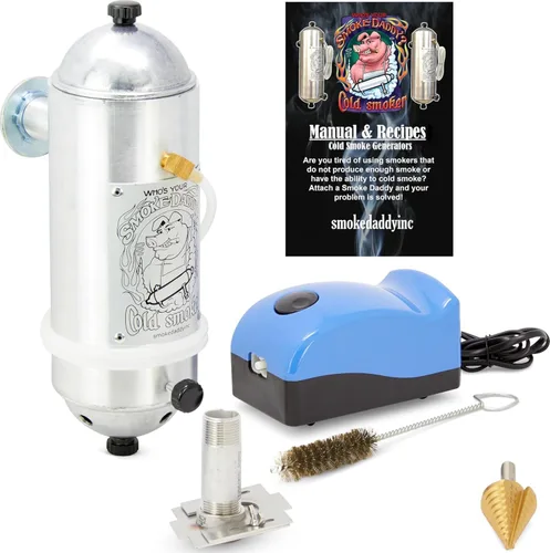Big Kahuna - Generador de humo frío con adaptador de parrilla de cerámica, cuerpo de aluminio resistente fabricado en Estados Unidos, incluye