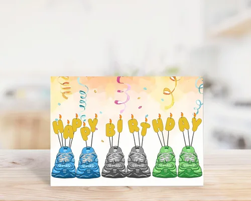 Miniatura 3 de Happy Birthday Runner Tarjeta para un corredor Feliz carrera