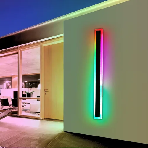 Miniatura 11 de Luces de Pared Modernas para Exterior de Casa, Apliques de Pared al Aire Libre de 23.6 Pulgadas, 3 Luces Color 3000K/4500K/6000K, Resistente al Agua