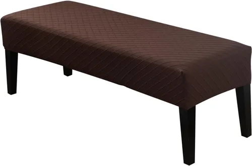 Miniatura 27 de SearchI Funda de banco de comedor, fundas de asiento de banco largas elásticas lavables, funda rectangular para banco de mesa de comedor, para Beige