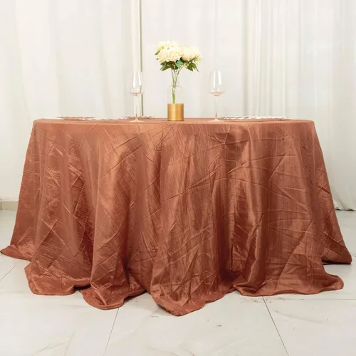 Miniatura 15 de Tableclothsfactory Mantel rectangular de tafetán arrugado de acordeón azul polvoriento, de 60 x 102 pulgadas, perfecto para ceremonias de boda