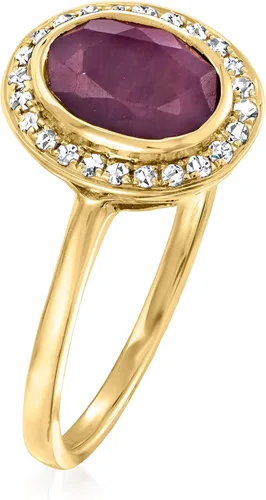 Miniatura 3 de Ross-Simons Anillo de rubí de 190 quilates y diamante de 012 quilates en oro amarillo de 14 quilates