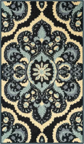 Miniatura 54 de Maples Rugs - Alfombra antideslizante Vivian, para pasillo o entrada, patrón de medallones [fabricada en Estados Unidos], 2 x 6 pies, color gris