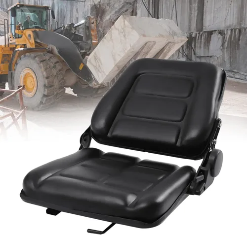 Miniatura 2 de Asiento universal ajustable para carretilla elevadora, reemplazo de asiento de suspensión completa con cinturón de seguridad para asiento mecánico