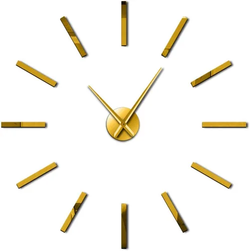 Miniatura 10 de Reloj de pared con efecto espejo acrílico grande 3D, diseño simple, arte de pared decorativo de cuarzo, silencioso, moderno, reloj grande, Negro