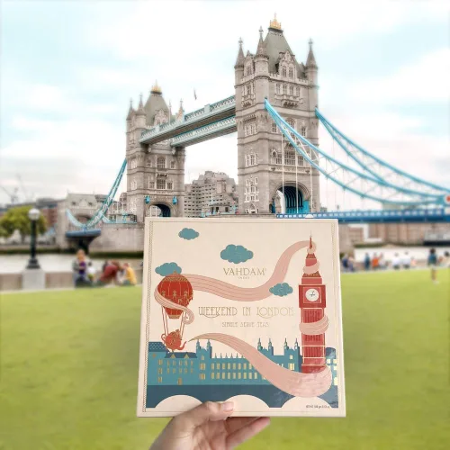 Miniatura 7 de VAHDAM - Juego de regalo de té de fin de semana en Londres, caja de regalo de edición de viaje, 9 variedades de Chai y té negro, sin gluten, sin OMG