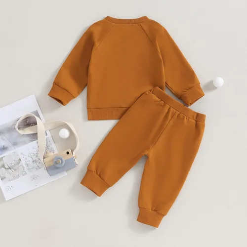 Miniatura 7 de Conjunto de ropa deportiva de manga larga con cuello redondo y pantalones para bebé niño