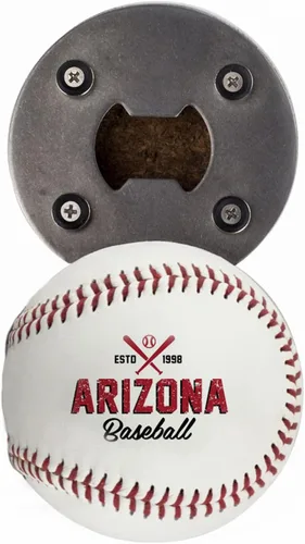 Abrebotellas magnético de cuero de béisbol de Arizona y captador de tapas - Gadget genial para adolescentes y hombres