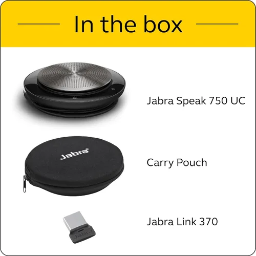Miniatura 6 de Jabra Altavoz Bluetooth inalámbrico Speak 510 UC - Excelente calidad de sonido, altavoz portátil de conferencia para celebrar reuniones en cualquier