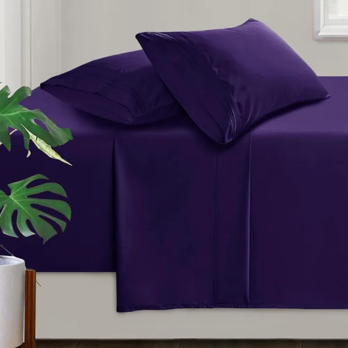 Miniatura 16 de Manyshofu Sábanas de bolsillo extra profundo tamaño King – Sábanas y fundas de almohada de lujo de 1800 hilos – Juego de cama de microfibra