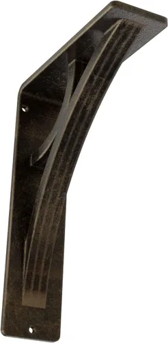 Miniatura 45 de Ekena Millwork BKTM02X10X12TGLABS Soporte de metal, 2 pulgadas de ancho x 10 pulgadas de profundidad x 12 pulgadas de alto, latón envejecido