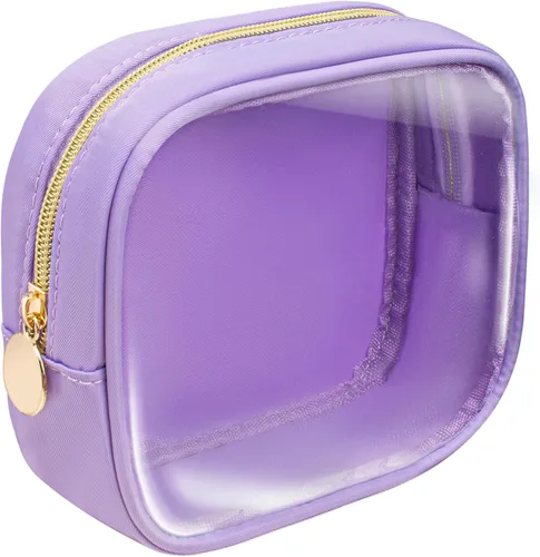 Miniatura 10 de KOTORA Bolsa de maquillaje transparente, bolsa de cosméticos, pequeña bolsa pequeña, bolsa de aseo aprobada por la TSA, bolsas de aseo