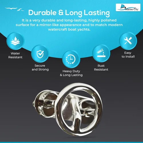Miniatura 4 de MARINE CITY Transom Mount Ski Tow Hook, Premium 316 Stainless Steel, Corrosion-Resistant, Ideal for Boats, Marines, Yachts, Sport Accessories