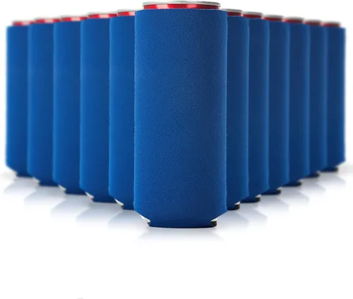 Miniatura 13 de Slim - Paquete de 12 fundas enfriadoras de latas con aislamiento de neopreno en blanco para latas de cerveza y refrescos delgados de 12 onzas