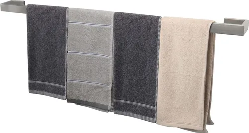 TocTen Toallero de baño – Base cuadrada gruesa de acero inoxidable SUS304 para baño, accesorios de barra de baño, toallero resistente montado en la
