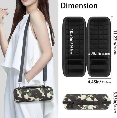 Miniatura 6 de co2CREA Funda de viaje rígida de repuesto para JBL Flip 7 Flip 6 FLIP 5 Altavoz Bluetooth portátil impermeable (funda de camuflaje negro)