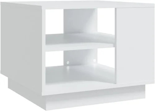 Miniatura 3 de mesas de Centro para sala Juego de mesa de comedor blanca 21.7 x 21.7 x 16.9 pulgadas, madera de ingeniería, adecuada para dormitorios, salas