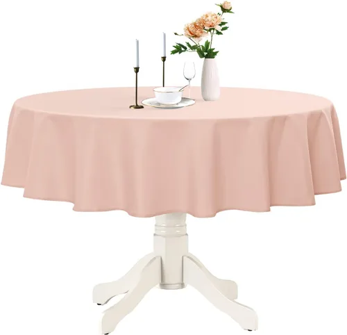Miniatura 30 de Romanstile Mantel redondo impermeable, resistente a las manchas y sin arrugas, para cocina, comedor, fiesta, boda