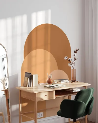 Miniatura 2 de Vinilo decorativo moderno para pared, diseño de arco para despegar y pegar, mural bohemio autoadhesivo extraíble, adhesivo para cabecero