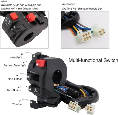 Miniatura 3 de Kit completo de arnés de cableado GY6 para arnés de cableado 50cc 70CC 90CC 110CC 125cc 4 tiempos ATV Dirt Bike Moped Quad Go Kart Scooter Eléctrico