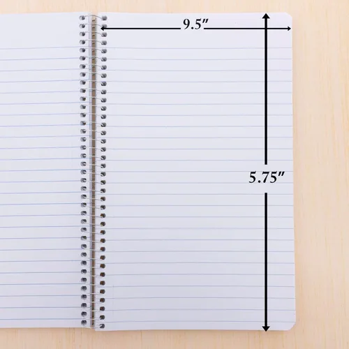 Miniatura 3 de BAZIC Products Cuaderno universitario con 3 temas en espiral, 120 hojas, cuadernos en espiral de 9.5 x 5.75 pulgadas, libro de composición con forro