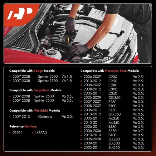 Miniatura 2 de A-Premium bujías de platino de iridio compatibles con Mercedes-Benz E280, E300, GLK350, ML350, ML450, S350, SLK280, SLK300, R350, C250 & Mitsubishi