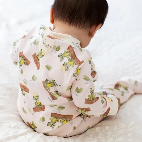 Miniatura 3 de Burts Bees Baby - Pijama de una pieza de 100 algodón orgánico con cremallera frontal mameluco de bebé para dormir