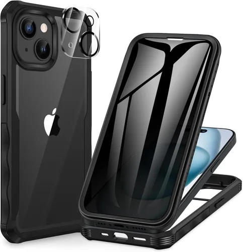 Miniatura 114 de CENHUFO Funda de privacidad para iPhone 11 Pro, funda de cuerpo completo con protector de pantalla de privacidad de vidrio templado 9H integrado
