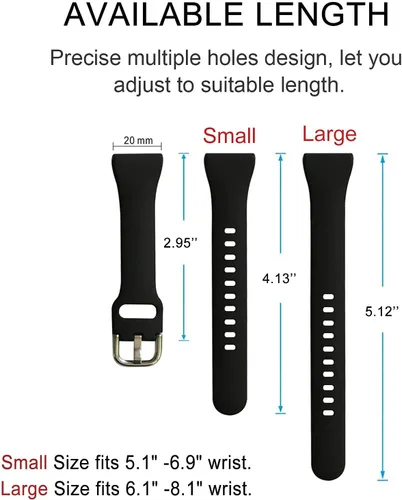 Miniatura 3 de Paquete de 10 correas delgadas compatibles con Samsung Galaxy Watch 7, 6, 5, 4, 1.575 pulgadas, 1.732 pulgadas, Galaxy Watch 5 Pro/4 6