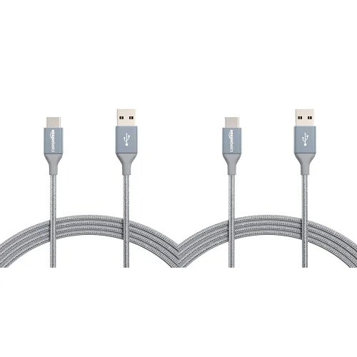 Miniatura 9 de Amazon Basics Cable de carga rápida USB-C a USB-A 2.0, cable trenzado de nailon, velocidad de 480 Mbps, certificado USB-IF, para Apple iPhone 16/15