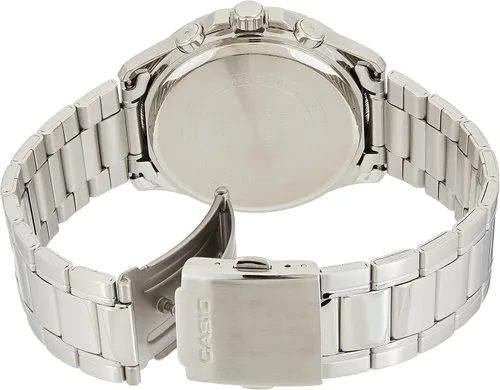 Miniatura 2 de Casio #MTP1374D-7AV Reloj de pulsera de metal estándar con esfera plateada multifunción para hombre, plateado, VestidoFormal