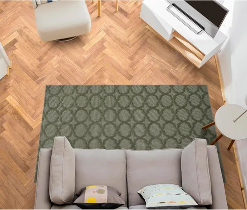 Miniatura 245 de Garland Rug Sparta - Alfombra antideslizante de polipropileno de 2 pies x 12 pies, color negro, ideal para salas de estar y pasillos, elegante