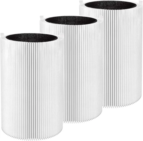 Paquete de 3 filtros Blue Pure 411 de repuesto compatibles con Blueair Blue Pure 411 Genuine, 411+, 411 Auto y MINI purificador de aire, el paquete