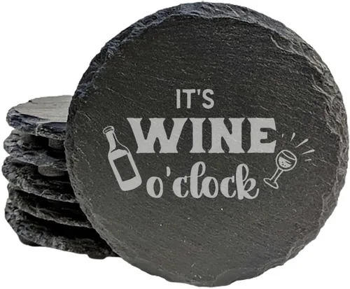 Miniatura 31 de Wine Not? Hilarious Drinking Wine is My Hobby Slate Coasters - Round Slate - Set of 8 Drinking Wine is Not My Habit