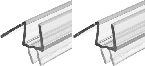 Prime-Line M 6258 - Sello inferior de puerta de ducha sin marco para puertas de vidrio de 3/8 pulgadas de grosor - Detiene las fugas de la ducha y