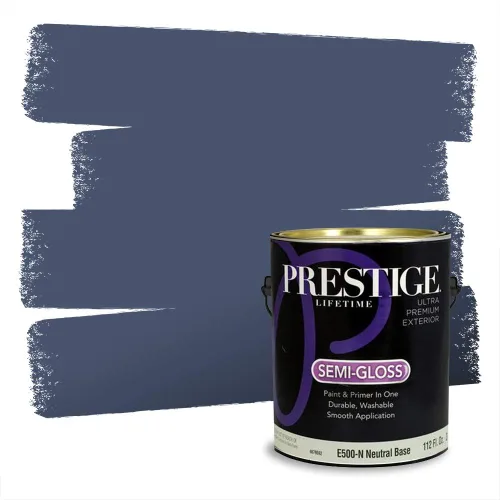 Miniatura 887 de Pintura Exterior + imprimación PRESTIGE, todo-en-uno, 1 galón, acabado mate, color comparable al Valspar* Royal Gray* VS151-Gris real