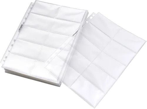 Miniatura 4 de TYH Supplies Paquete de 25 carpetas de 9 bolsillos para tarjetas intercambiables, tarjetas deportivas, tarjetas fotográficas y tarjetas de visita